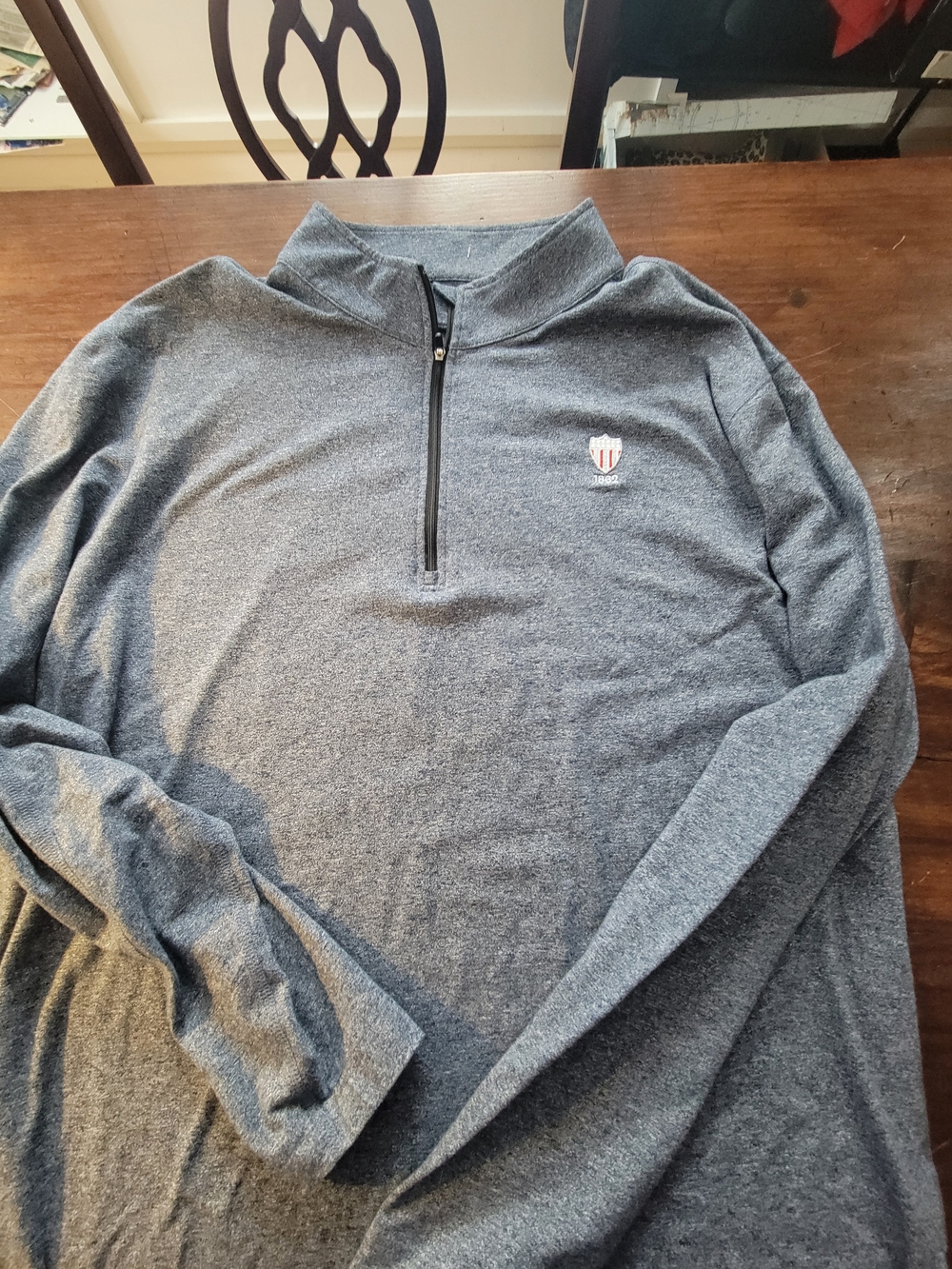 Dunning Golf Men's Premium Performance Quarter-Zip Pullover - Heather Gray - XL